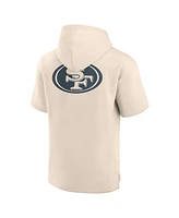 Fanatics Men's Cream San Francisco 49ers Elements Future Ground Lettering Short Sleeve Pullover Hoodie