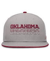 Jordan Men's Gray Oklahoma Sooners True Primetime Performance Fitted Hat