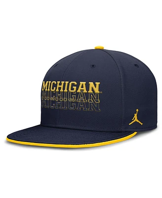 Jordan Men's Navy Michigan Wolverines True Primetime Performance Fitted Hat