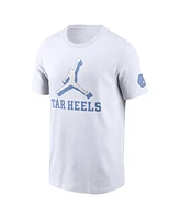 Jordan Men's White North Carolina Tar Heels Primetime 2-Hit Swoosh T-Shirt