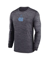 Jordan Men's Black North Carolina Tar Heels 2025 Sideline Velocity Performance Long Sleeve T-Shirt