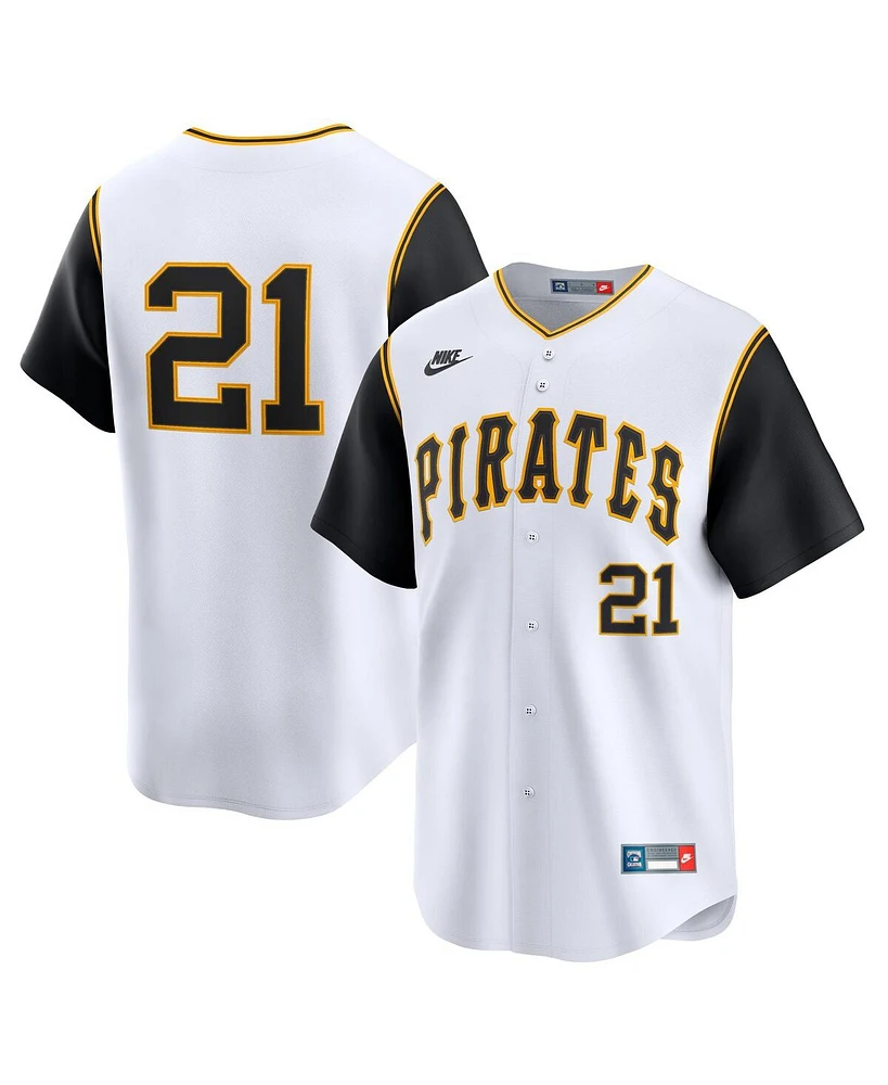 Nike Men's Roberto Clemente White Pittsburgh Pirates Cooperstown Collection Limited Jersey