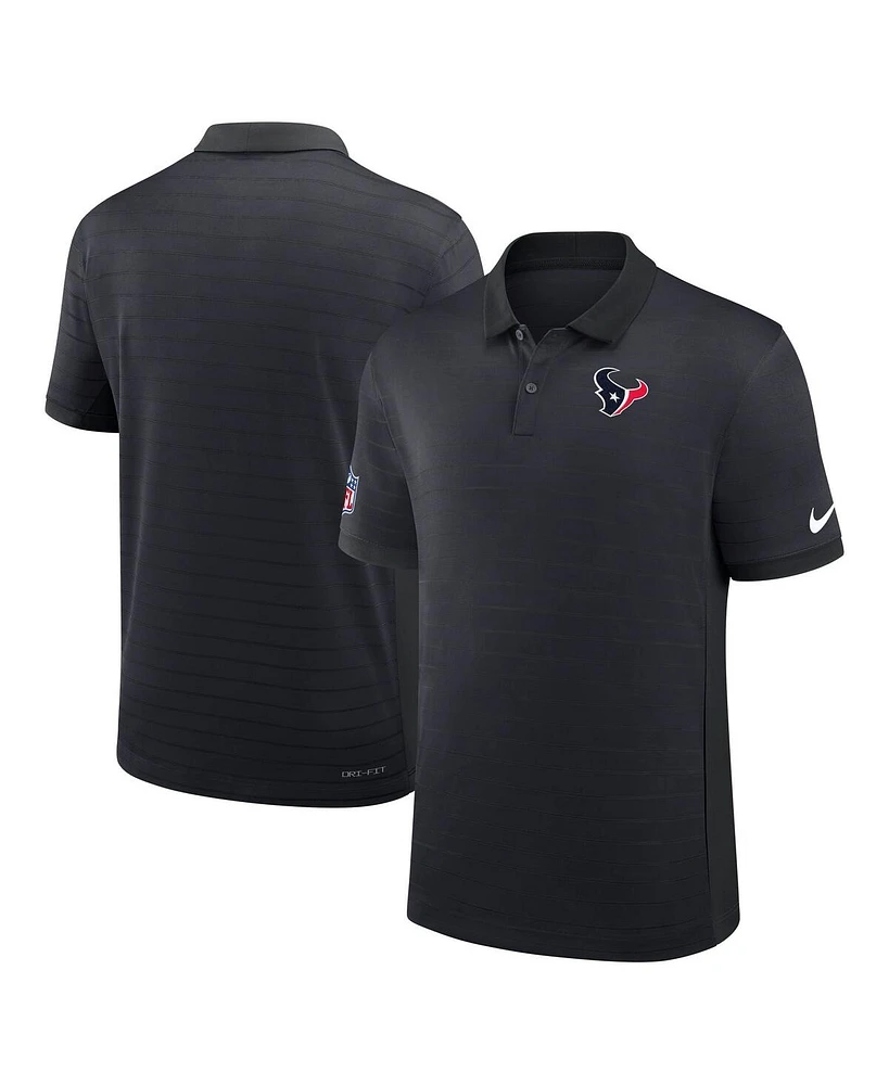 Nike Men's Navy Houston Texans Sideline Victory Stripe Performance Polo Shirt