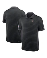 Nike Men's Black Atlanta Falcons Sideline Victory Stripe Performance Polo Shirt