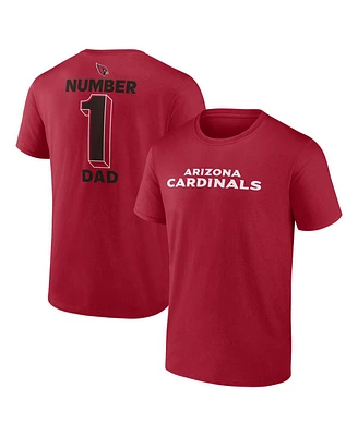 Logo Athletic Men's Cardinal Arizona Cardinals 1 Dad Jersey T-Shirt