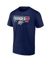 Fanatics Men's Navy Oklahoma City Thunder 2025 Western Conference Champions Hometown Collection T-Shirt