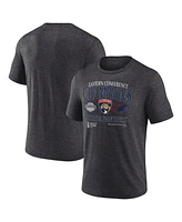 Fanatics Men's Heather Charcoal Florida Panthers 2025 Eastern Conference Champions Old School Tri-Blend T-Shirt