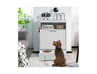 Pet Feeder Station with Stainless Steel Bowl