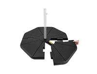 4-Piece Fillable Umbrella Base Stand for Garden Yard Poolside
