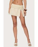 Edikted Women's Anja Textured Ruched Mini Skirt