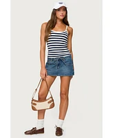 Edikted Women's Bailee Striped Ribbed Tank Top