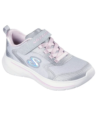 Skechers Little Girls Wave 92 Fastening Strap Casual Sneakers from Finish Line