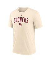 Jordan Men's Natural Oklahoma Sooners Arch Logo Tri-Blend T-Shirt