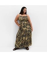 City Chic Plus Kehlani Print Maxi Dress