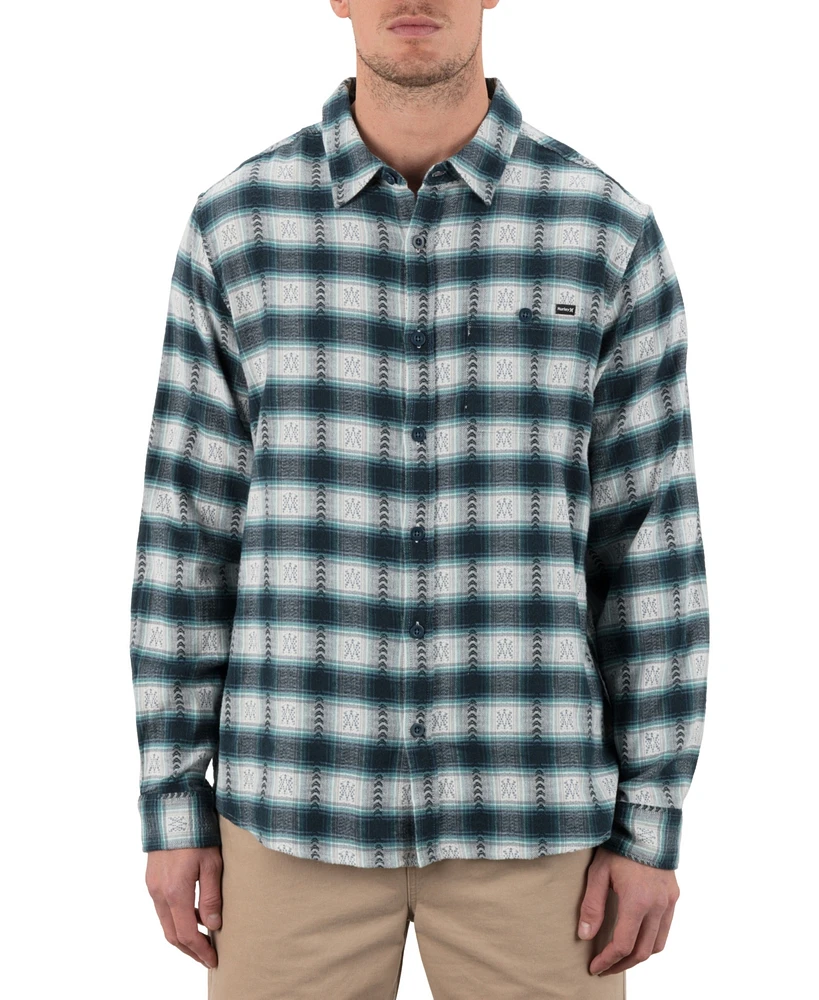 Hurley Men's Portland Stretch Flannel Long Sleeve Shirt