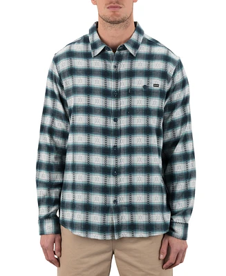 Hurley Men's Portland Stretch Flannel Long Sleeve Shirt