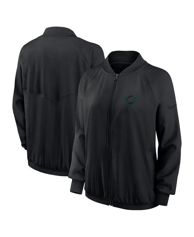 Nike Women's Black Miami Dolphins Full-Zip Jacket