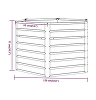 vidaXL Garden Raised Bed Rusty 50.8"x50.8"x30.3" Corten Steel