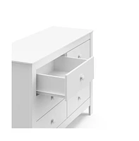 Graco Noah 6 Drawer Double Dresser (White) - 6 Drawer Double Dresser for Kids