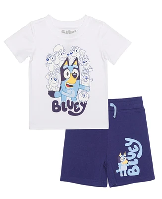 Bluey Toddler Boys 2-Piece Crewneck T-Shirt and Shorts Set
