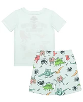Jurassic Park Toddler Boys 2-Piece Crewneck T-Shirt and Shorts Set