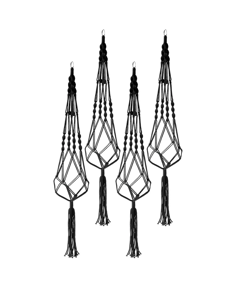 Sorbus Macrame Plant Hanger - for Indoor & Outdoor Hanging - Cotton Rope, for Home, Patio, Garden