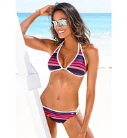 Lascana Women's Striped Triangle Bikini Swimsuit Top