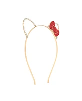 Hello Kitty Ears & Bow Cosplay Glitzy Metal Headband