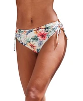 Lascana Women's Tropical Print Mid Rise Bikini Swimsuit Bottom