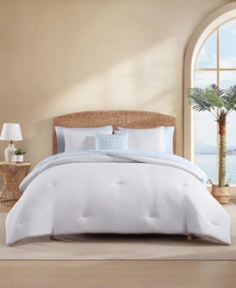 Tommy Bahama Seersucker Solid Comforter Set