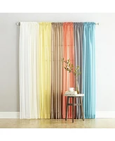 Sheer Voile Rod Pocket Curtain Panel