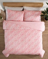 Tommy Bahama Distressed Water Leaves Cotton Reversible 2-Pc. Quilt Set, Twin
