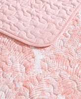 Tommy Bahama Distressed Water Leaves Cotton Reversible 2-Pc. Quilt Set, Twin
