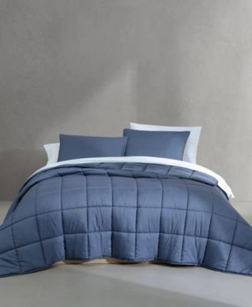 Calvin Klein Washed Reversible Plush Comforter Sets