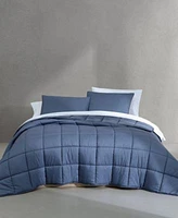 Calvin Klein Washed Reversible Plush Comforter Sets