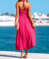 Cupshe Women's Pinky Promise Pink Maxi Beach Dress