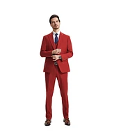 Stacy Adams Big & Tall Hybrid-Fit 3pc Notch Lapel Suit Set, Jacket Vest and Pants