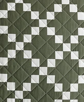 Eddie Bauer Diamond Floral Cotton Reversible -Pc. Quilt Set