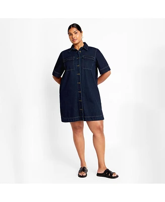 City Chic Plus Denim Jojo Dress