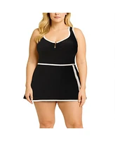 Swimsuits for All Women's Two-Piece Convertible Maillot Swimdress