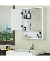 Volenca Double Door Wall-Mounted Bathroom Mirrored Medicine Cabinet