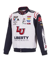 Jh Design Men's White William Byron Liberty University Full-Snap Twill Uniform Jacket