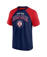 Fanatics Men's Navy/Red Boston Red Sox Fundamentals Walk Off Raglan T-Shirt