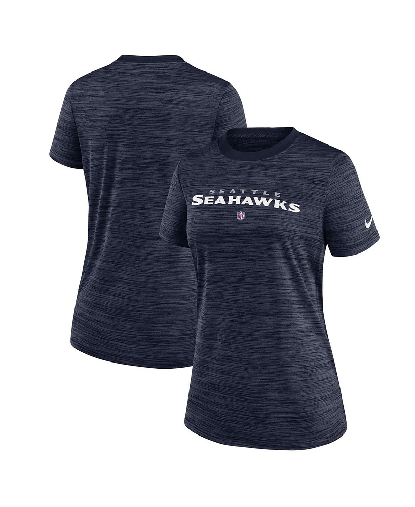 Nike Women's Navy Seattle Seahawks Sideline Velocity Performance T-Shirt