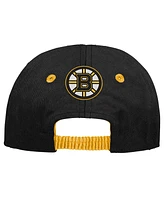 Outerstuff Baby Boys and Girls Black Boston Bruins My First Tail Sweep Slouch Flex Hat