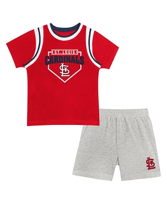 Outerstuff Preschool Fanatics St. Louis Cardinals Loaded Base T-Shirt and Shorts Set