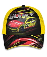 Checkered Flag Sports Men's and Women's Yellow Ryan Blaney Menards Trucker Adjustable Hat