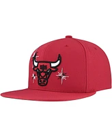Mitchell & Ness Men's Red Chicago Bulls Starlight Snapback Hat