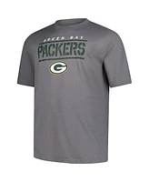 Fanatics Men's Heather Gray Green Bay Packers Big Tall Top Notch T-Shirt