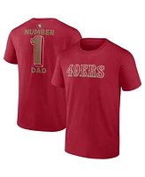 Fanatics Men's Scarlet San Francisco 49ers Big Tall Number One Dad T-Shirt